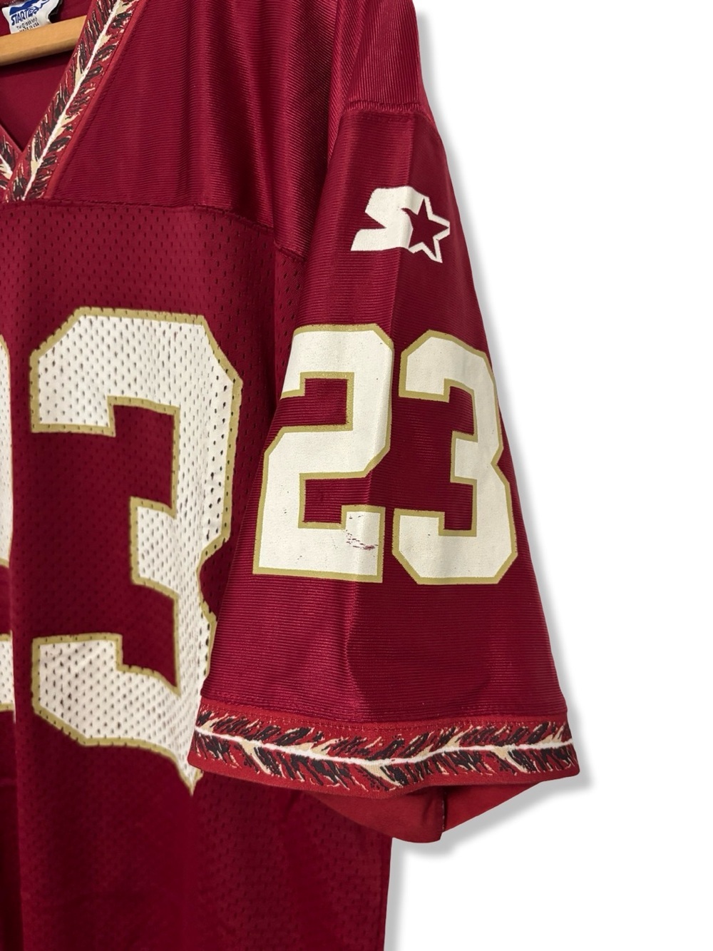 Vintage STARTER Florida State Maroon Football Jersey with White & Gold Trim #23 - Picture 5 of 7